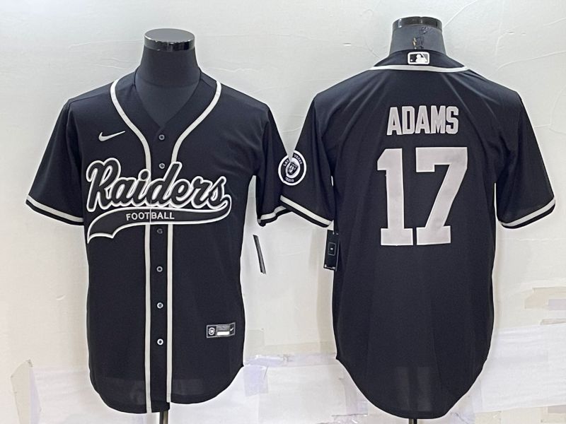 Men Oakland Raiders #17 Adams Black Nike Co branded NFL Jersey->oakland raiders->NFL Jersey